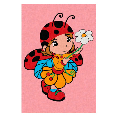 Картина по номерам Девочка с ромашкой 20х30 см Котеин KHM0027 1